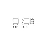 thumbnail of Applique Moderna Snif Round Alluminio Antracite 1 Luce G9 3W 3000K Luce Calda