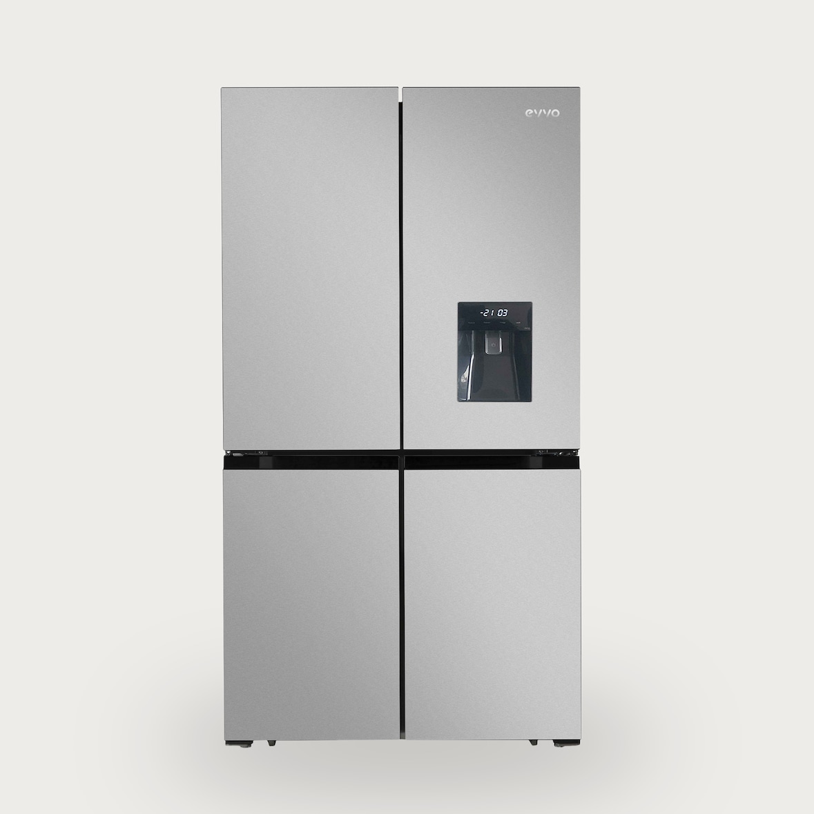 EVVO Frigorífico 4 puertas F100X Aqua, Inverter, Total No Frost, 359l + 201l, Dispensador de agua