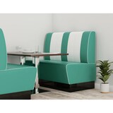 thumbnail of Americano Retro Eckbank | 164x164 cm | Dinerbank Set Türkis & Weiß | Gastro Sitzbank mit Ecke