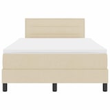 thumbnail of vidaXL Boxspringbett mit Kopfteil Creme 120 x 190 cm Stoff