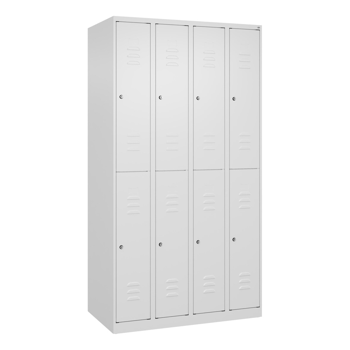 C+P Doppelstock-Spind Classic PLUS, 4 Abteile, 1850x1000x500mm, 9016/9016