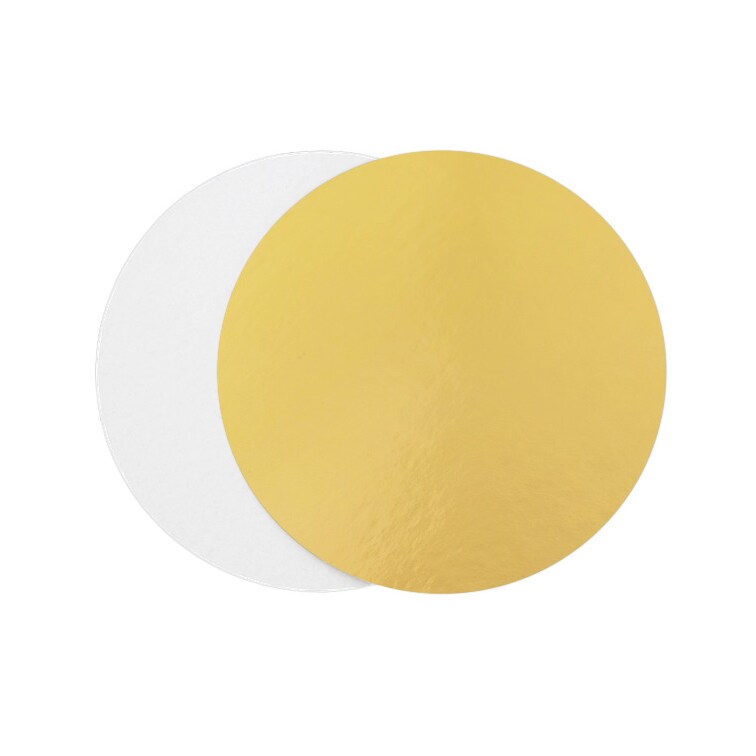 MONOUSO - Disco de Cartão Ouro e Branco 18cm (10 Uds)