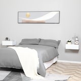 thumbnail of Set de 2 Mesitas de Noche Flotantes con 1 Cajón Diseño Montado en la Pared Estilo Moderno para Dormitorio 40x30x15 cm