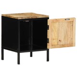 thumbnail of vidaXL Nachttisch Braun und Schwarz 30 x 30 x 40 cm Massivholz Mango