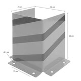 thumbnail of Proteção contra impactos HWC-J50, proteção de canto, com ancoragem metálica de parafuso em forma de U 40x30x25cm amarelo-preto