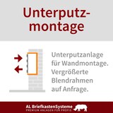 thumbnail of AL Briefkastensysteme 17 Fächer Premium Edelstahl Unterputz Briefkasten Anlage für Post A4, modern, robust, wetterfest, Artikelnummer: 132T17U2