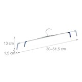 thumbnail of Relaxdays Hosenspannbügel, 18er Set, rutschhemmend, Hosen & Röcke, Spiral Hosenspanner, Breite 30-51,5 cm, silber/blau