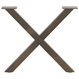 thumbnail of vidaXL Couchtischbeine X-Form 2 Stk. Naturstahl 50x(42-43) cm Stahl