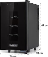 thumbnail of Klarstein Bellevin 8 Uno Weinkühlschrank 23 Liter 11-18 °C LED Touch SingleZone Schwarz