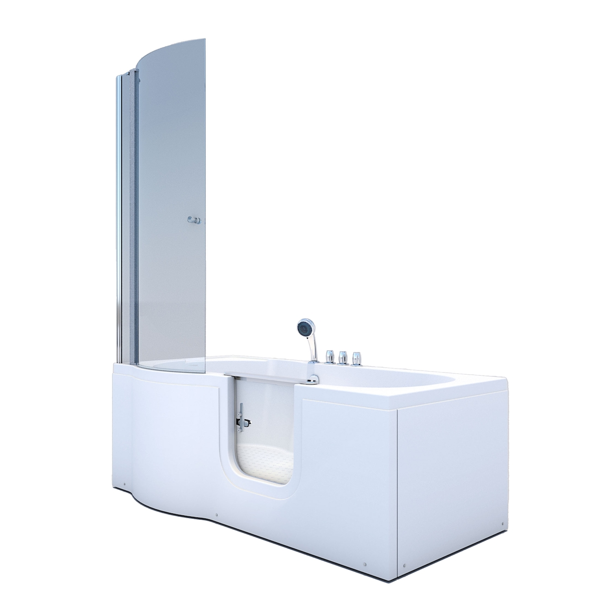 AcquaVapore Seniorendusche und Badewanne mit Tür S12D-TH-R-EC Dusche 85x170cm