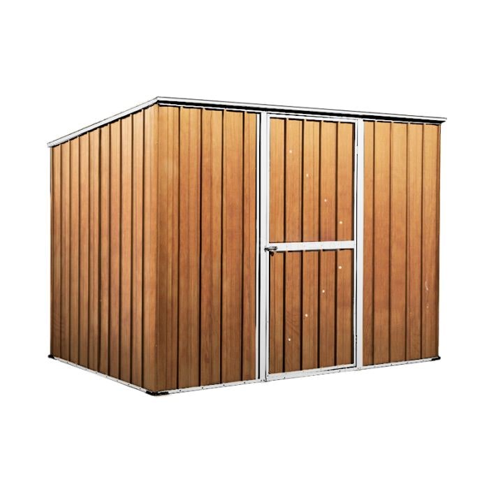Casetta attrezzi Box garage in Acciaio Zincato 260x185cm x h1.92m - 85kg - 4,81 mq - LEGNO