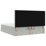 thumbnail of vidaXL Ottoman-Bett mit Matratzen Hellgrau 180x200 cm Samt