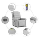 thumbnail of vidaXL Massagesessel Wolkengrau Stoff