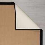 thumbnail of `Trent` Kira Jute-Teppich mit Naturkautschuk-Rücken für aktive Wohnbereiche. Farbe: Braun-Schwarz, 60x600 cm | Kadima Design