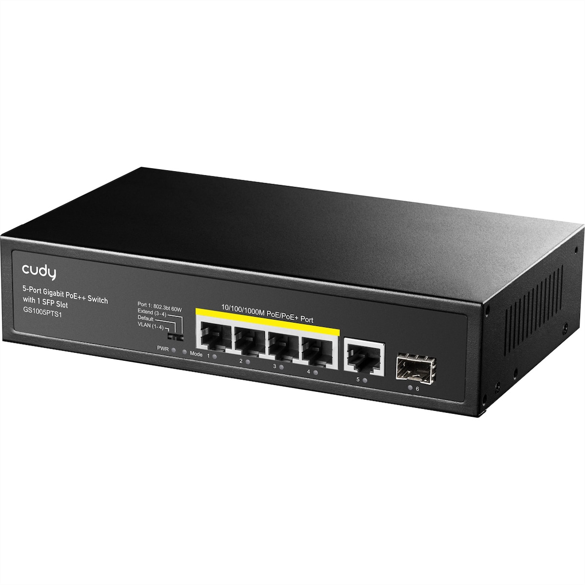 CUDY GS1005PTS1 Switch 5 porte Gigabit PoE+ 1 porta SFP 120W