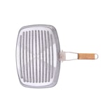 thumbnail of Poêle à griller rectangulaire Mamù, grande taille, antiadhésive, en aluminium, sans PFOA, résistante aux rayures, H3 26 x 24 cm