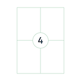 thumbnail of Universele A4 etiketten 25 vel 105x148 mm TRANSPARANT, voordeelpak: 3x 25 vel