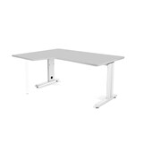 thumbnail of Mesa de escritório Rocada série metal com formato em L à esquerda 160x120 branco / cinzento