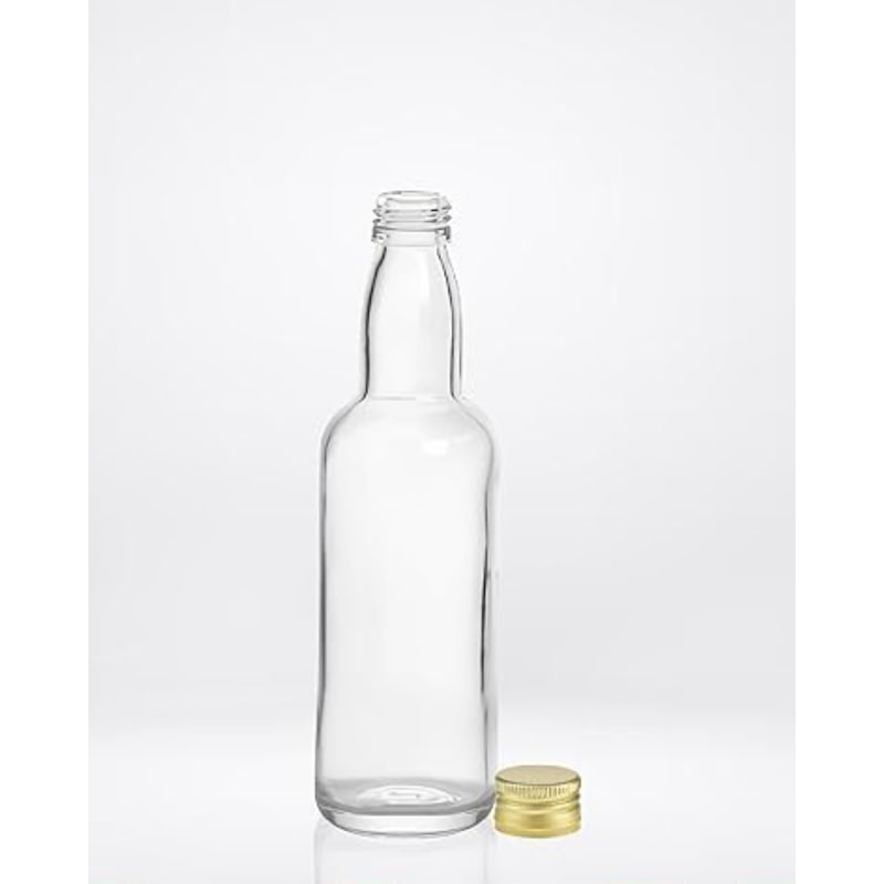 20 Mini Botellas de Vidrio 40ml Vacías, Mignonettes para Bodas, Regalos, Whisky, Ron, Salsas y Licores Caseros