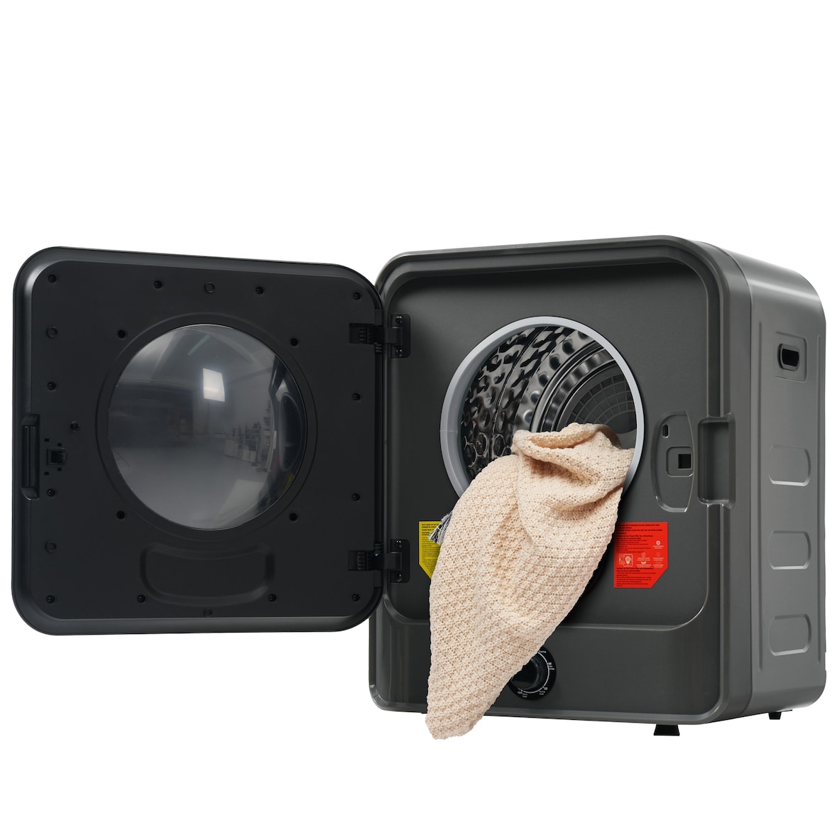 Wäschetrockner 3/4,5 kg mit 830W in Grau, 5 Trocknungsprogrammen und Überhitzungsschutz – platzsparend und energieeffizient für jeden Haushalt