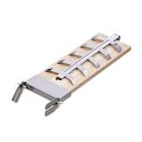 thumbnail of Relaxdays Flammlachsbretter 2er Set, Räucherbrett f. Lachsfilet, Zedernholzbrett, neigbare Edelstahl Halterungen, natur