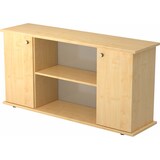 thumbnail of bümö Sideboard Ahorn mit Flügeltüren & Regal  - Büromöbel Sideboard Holz 166cm breit, 45cm schmal, Büro Schrank für Flur oder als Wohnzimmer-Kommode