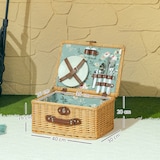 thumbnail of Outsunny Cestino da Picnic in Vimini per 2 Persone con Stoviglie