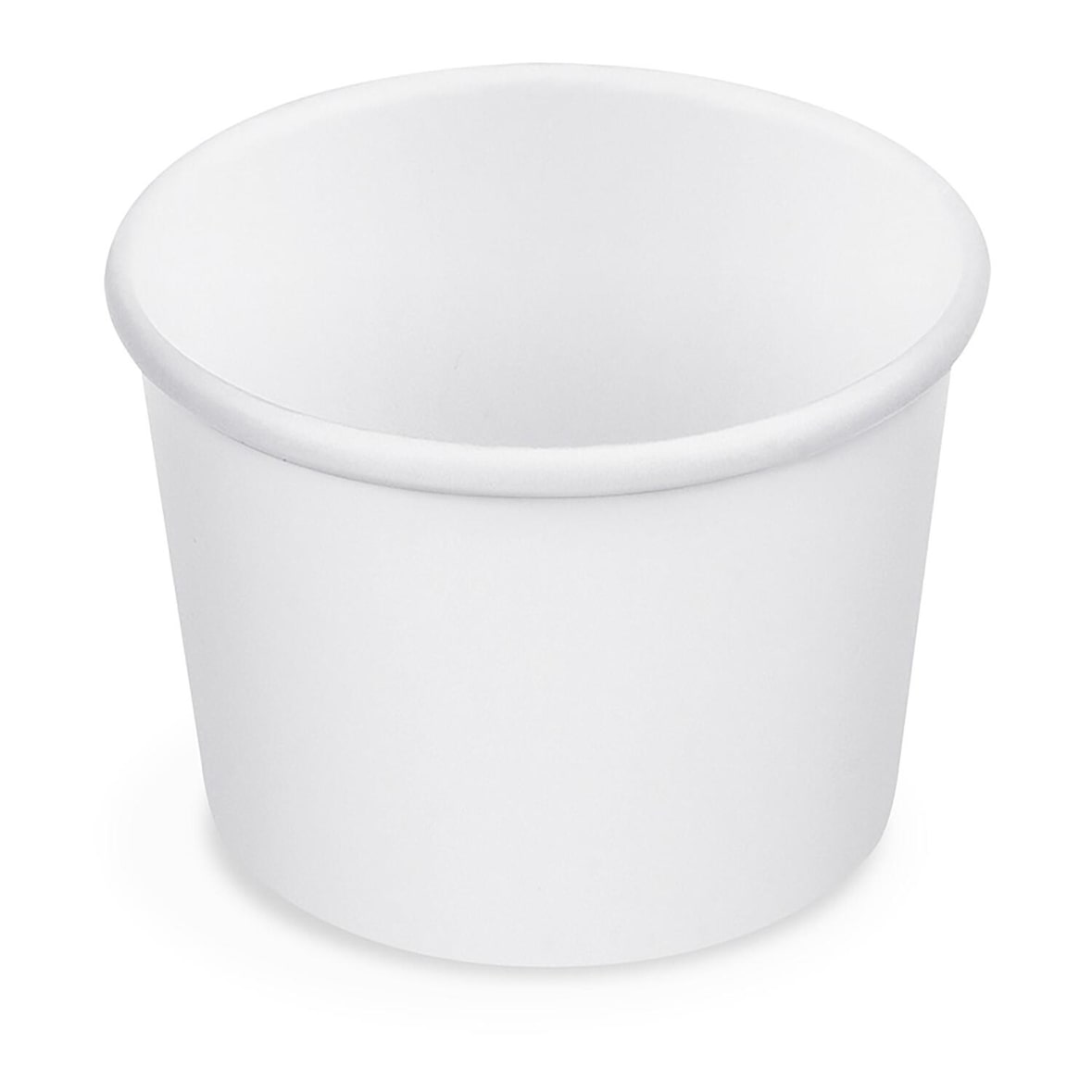 100x Eisbecher aus Papier weiß Ø75mm 125 ml