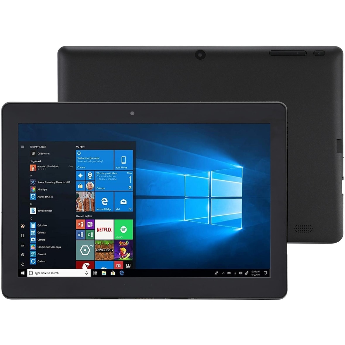 Tablette Windows 10.1 Pouces Quad Core 2GB RAM 32GB ROM Double WiFi Bluetooth HDMI Écran HD Supporte Carte TF Jusqu'à 128GB YONIS