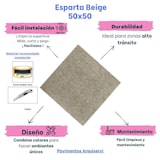 thumbnail of Loseta de carpete báltica bege 50 x 50 cm / caixa 80 unidades - 20m² / escritório / salão / lar / comércio / loja