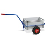thumbnail of Handwagen mit Kunststoffkasten, H 280 mm, grau, LxBxH 1250x640x660 mm, Tragkraft 200 kg