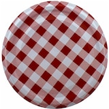 thumbnail of Confituurpot Jampot Inmaakpot met geruite schroefdeksel van 330 ml - 8 x 8 cm - 12 stuks
