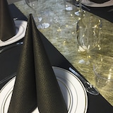 thumbnail of Nappe en soft aspect tissu noir en rouleau 1,20 x 25 m