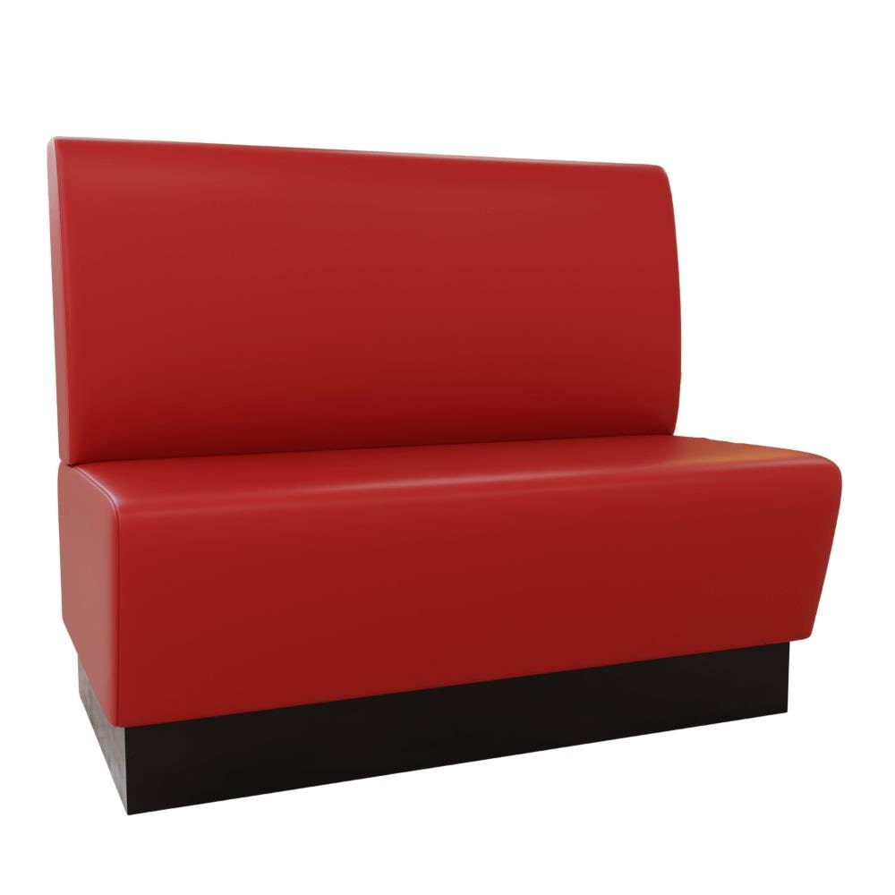 Gastro Sitzbank Amsterdam | 160 cm breit | Kunstleder Rot | Glatt | Dinerbank