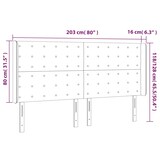 thumbnail of vidaXL LED Kopfteil Creme 203x16x118/128 cm Kunstleder
