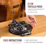 thumbnail of Victoria Tortilla Presse für Mexikanische Tortillas, Gusseisen HD 25 cm, Pataconera, VIC-39318, Schwarz