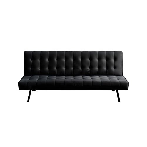 Sofá cama 2 Plazas Clic Clac NAHIA terciopelo 168x69cm Negro