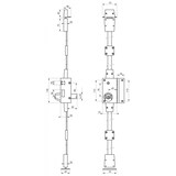 thumbnail of Serrure en applique pour porte d'entrée bronze CR TRANSIT 2 à fouillot 75 x 130 mm droite 4 clés