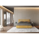 thumbnail of Letto matrimoniale senza rete imbottito 160x200 tessuto Labirinto 6 giallo Rosal
