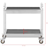 thumbnail of Royal Catering - Royal Catering Chariot de service de cuisine (2 cavités de débarras, 320 kg, 101 x 55 x 96,50 cm, 62 cm de distance, roues