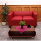 thumbnail of 2-zits bank Loungebank Lille ~ leer, rood