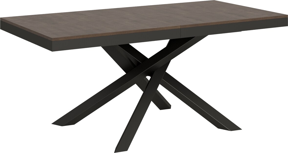 Ausziehbarer Tisch 90x180/440 cm Volantis Evolution Walnuss Anthrazit Gestell