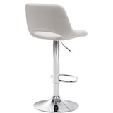 thumbnail of Set de 2 Taburetes de bar Camden en terciopelo Crema/Metal cromado