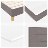 thumbnail of vidaXL Boxspringbett mit Matratze mit Kopfteil Taupe 80 x 200 cm Stoff
