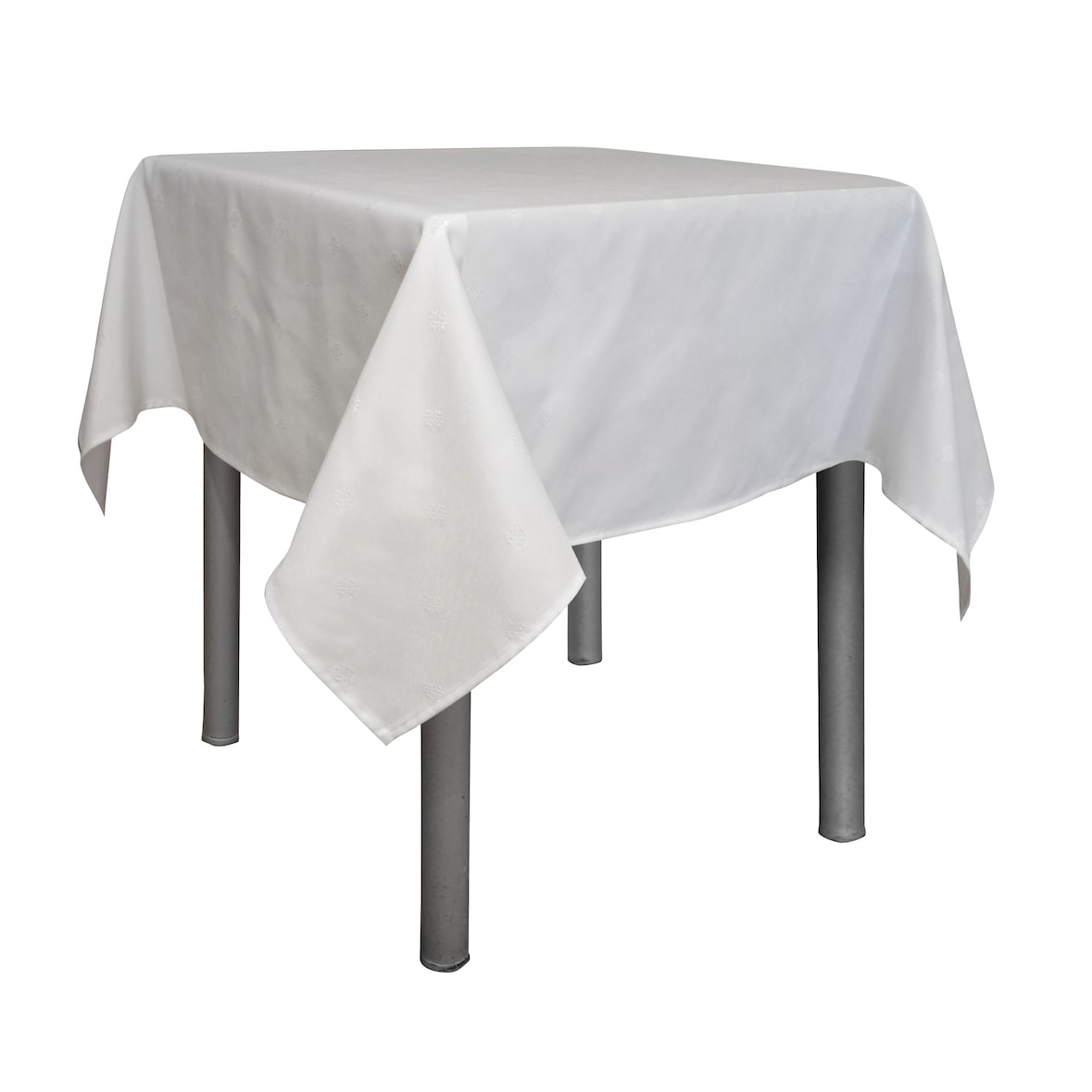 METRO Professional Tischdecke, 100 x 100 cm, Baumwolle, waschbar, weiß mit Weintrauben aufdruck, 3 Stück