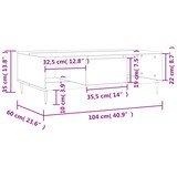 thumbnail of Table basse blanc 104x60x35 cm bois d'ingénierie Modèle Ombre Luxe Prime