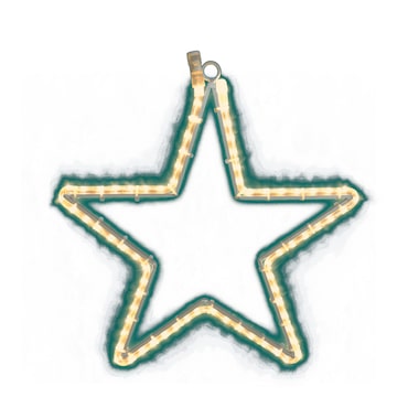 METRO Professional Stella decorativa, alluminio/pvc/rame, 53 x 2 x 54 cm, 72 LED, 9,2 W, bianco caldo/freddo