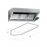 thumbnail of Wandabzugshaube EcoLine 1100 mm tief (Breite 2000 mm) ohne Motor