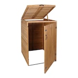 thumbnail of XL 1er-/2er-Mülltonnenverkleidung | HxBxT 126x79,5x98 cm | Braun | Mülltonnenbox Mülltonnenabdeckung Holz FSC®