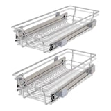 thumbnail of vidaXL Einbauschublade Korbauszug 2 Stk. Silbern 300 mm